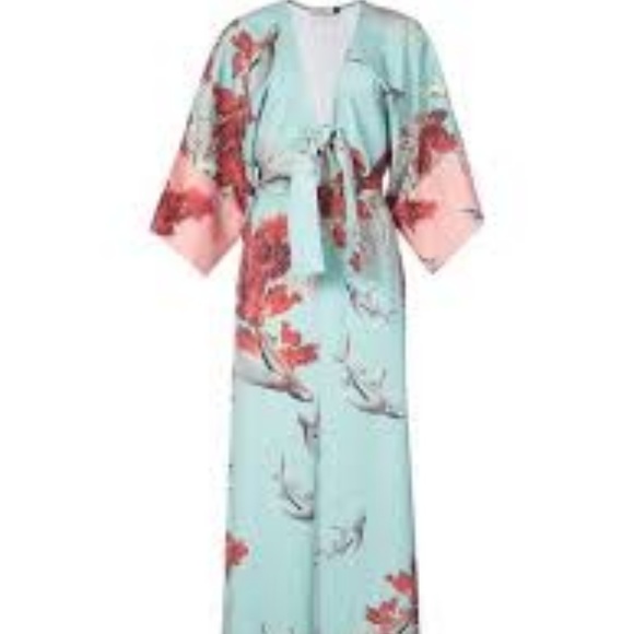 NWT Anthropologie PatBo Fish Kimono Maxi Dress - Picture 3 of 3